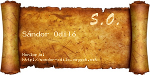Sándor Odiló névjegykártya